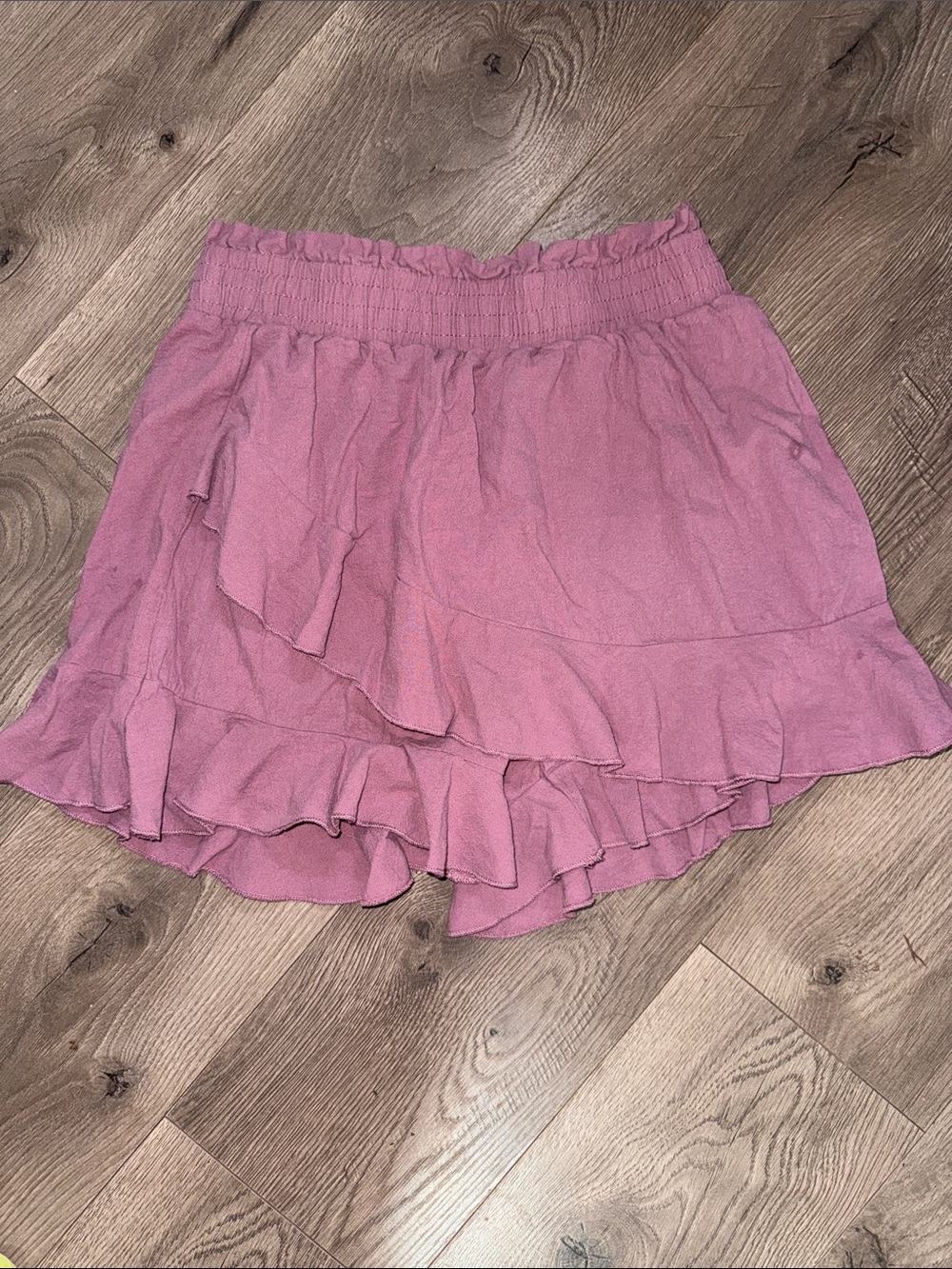 Ruffled Pink Layered Mini Skort